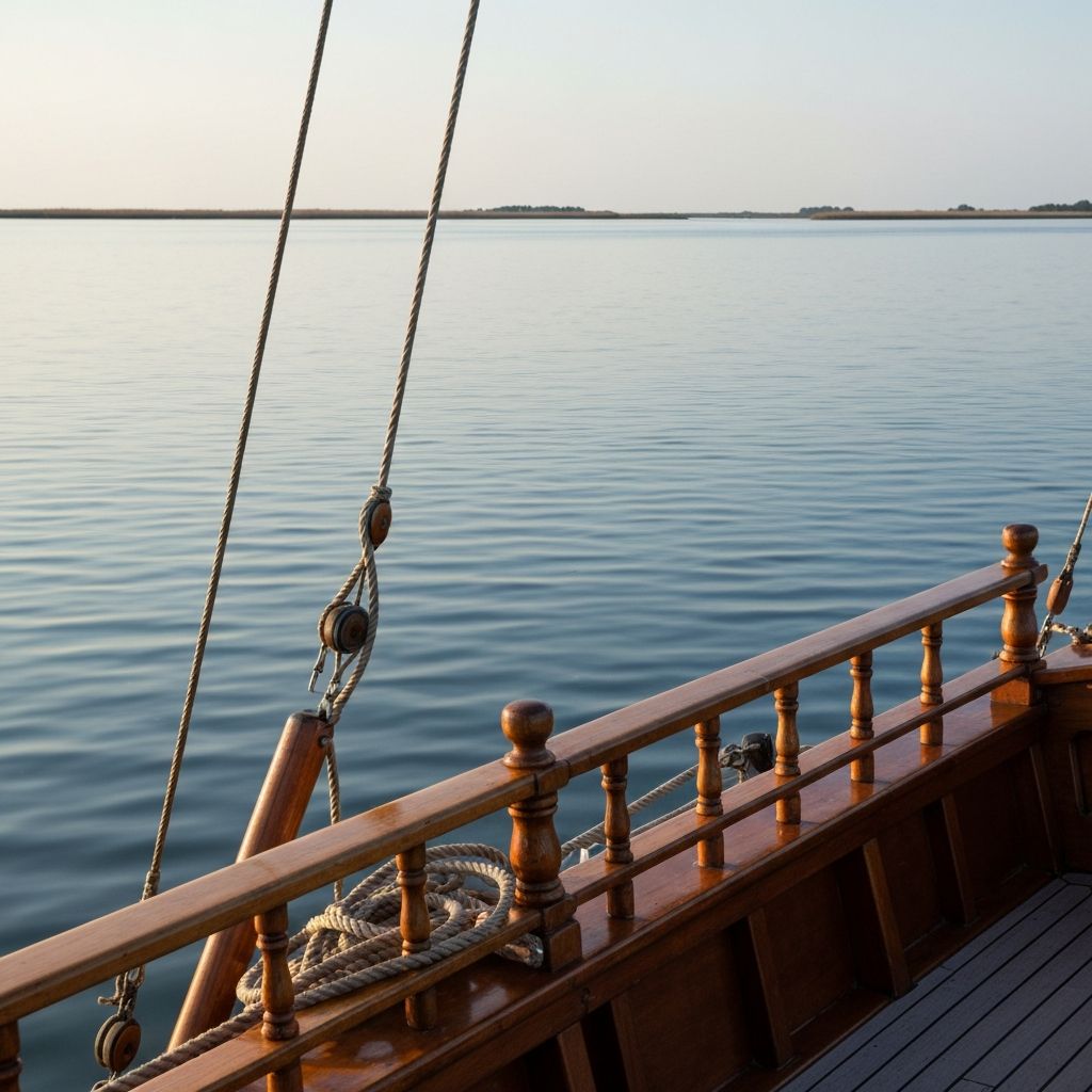 Plattbodenschiff sailing on the Stettiner Haff