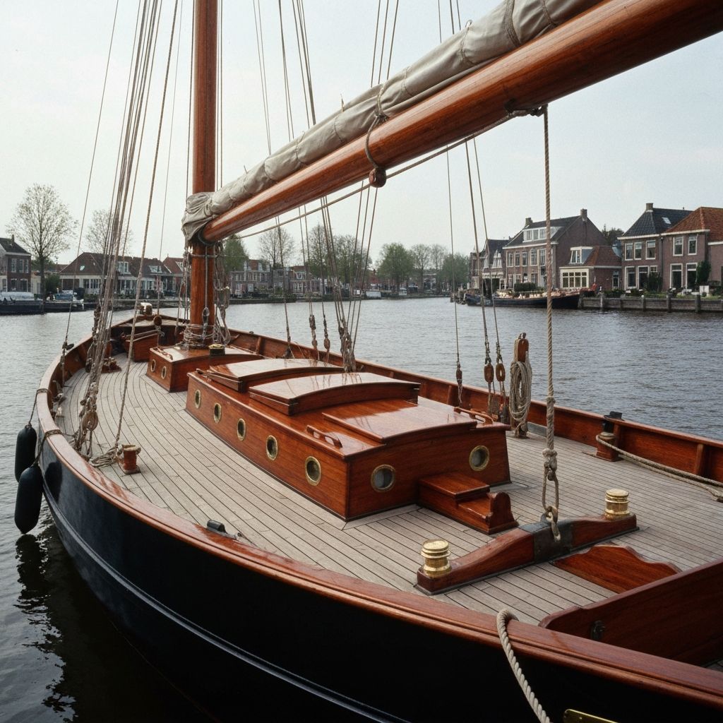 Traditionelles Plattbodenschiff
